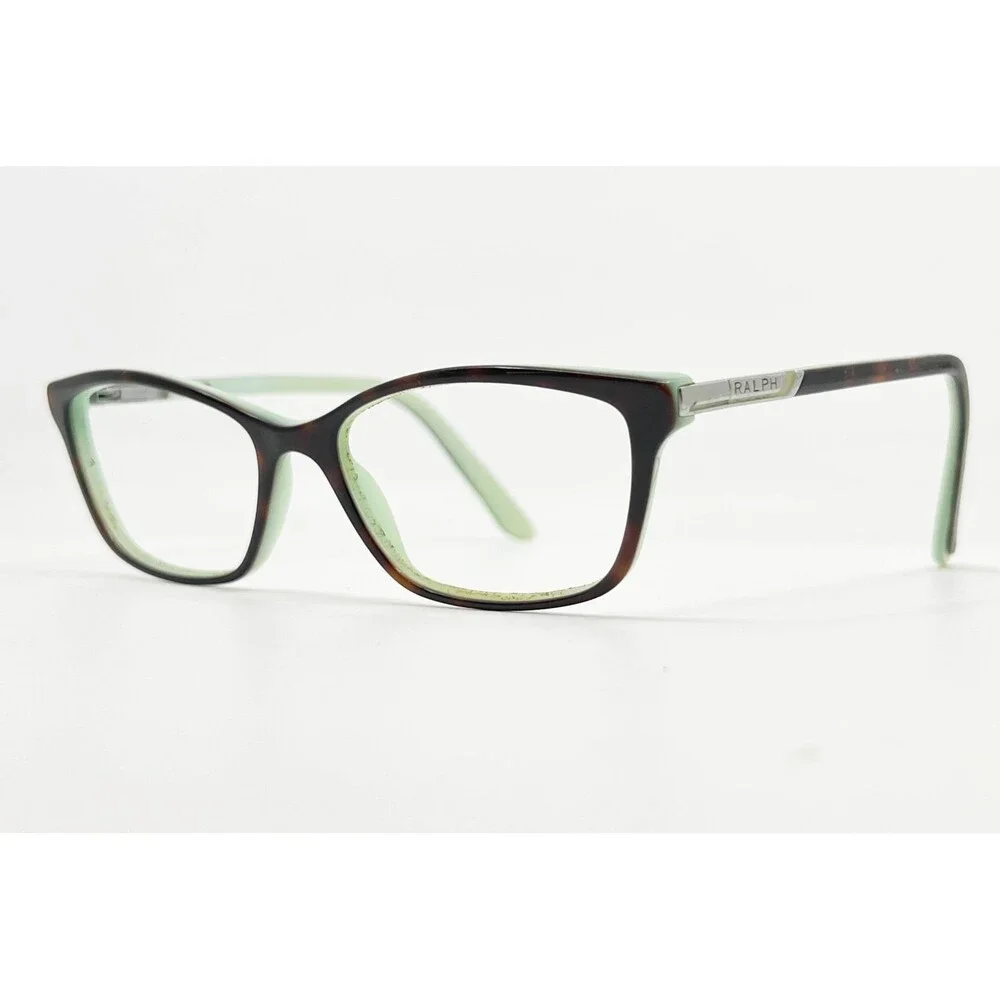 Ralph Eyeglasses Women Tortoise Green RA 7044 601 Cat Eye 52-16-135